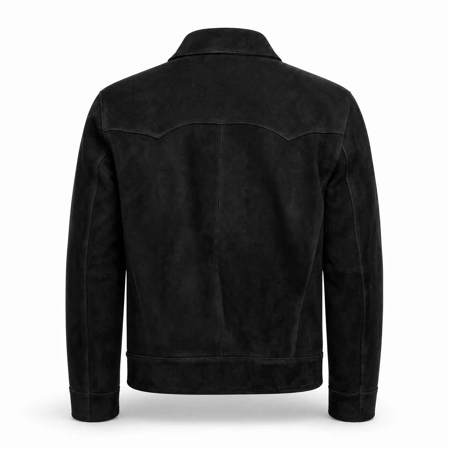 Men’s Black Suede Zip Jacket | Premium Leather Casual Utility Outerwear