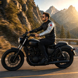 Men’s Black Tactical Leather Jacket | Superhero Inspired Armored Cosplay Style