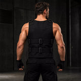 Men’s Black Tactical Leather Vest | Punisher Style Cosplay Sleeveless Jacket