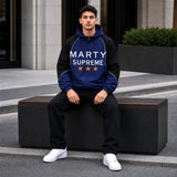 Men’s Blue Hooded Racing Jacket | Retro Supreme Inspired Windbreaker Style