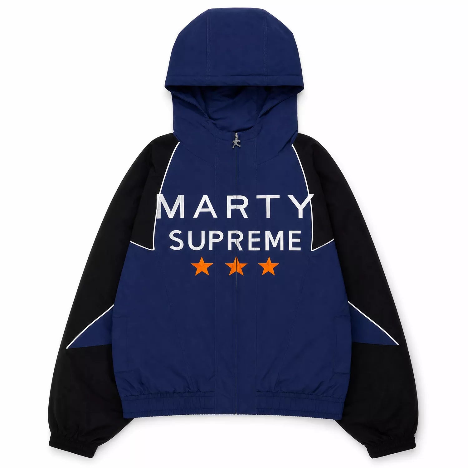 Men’s Blue Hooded Racing Jacket | Retro Supreme Inspired Windbreaker Style