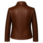 Men’s Brown Wrap Style Leather Jacket | Asymmetric Double-Breasted Jacket