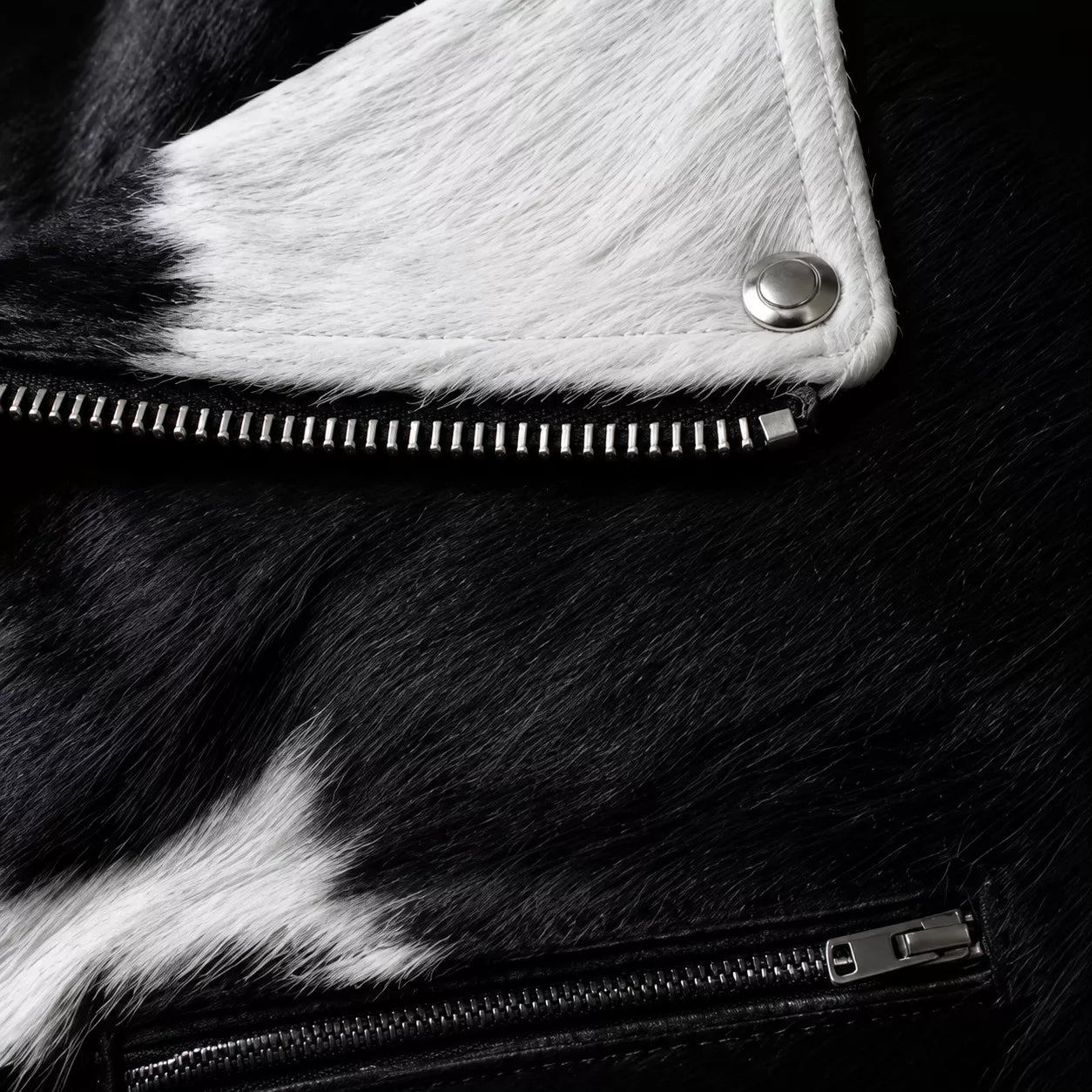 Men’s Cowhide Leather Biker Jacket | Real Hair On Western Motorcycle Outerwear