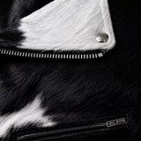 Men’s Cowhide Leather Biker Jacket | Real Hair On Western Motorcycle Outerwear