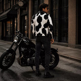 Men’s Cowhide Leather Biker Jacket | Real Hair On Western Motorcycle Outerwear