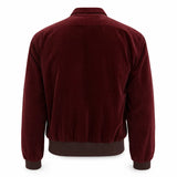 Men’s Maroon Corduroy Bomber Jacket | 70s Horror Movie Inspired Vintage Coat