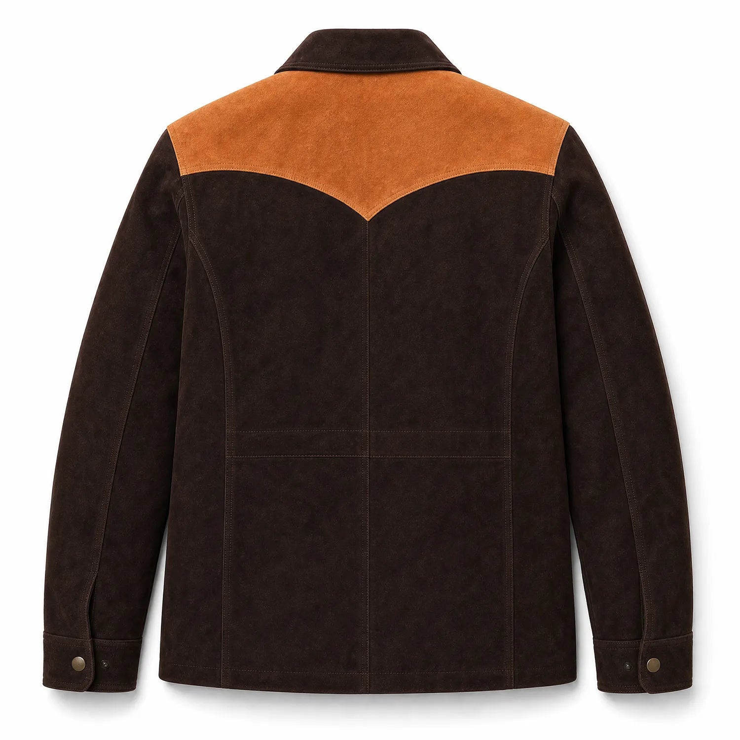 Men’s Two Tone Suede Leather Jacket | Premium Multi Pocket Casual Outerwear