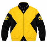 Men's Yellow Black Bomber Jacket | Comic Inspired Windbreaker Streetwear Coat