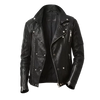 Men’s Black Quilted Biker Leather Jacket