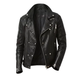 Men's Black Quilted Biker Leather Jacket – Premium Motorcycle Rider Jacket