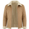 Men's Suede Shearling Aviator Jacket