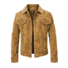 Men's Western Trucker Suede Leather Jacket – Classic Cowboy Style (Brown)