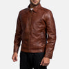 BROWN LEATHER JACKET