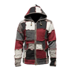 Patchwork Knit Hooded Jacket – Multi-Color Winter Zip-Up