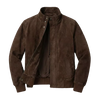 The "Lester" Suede Bomber – Premium Goatskin in Earth-Tone Brown
