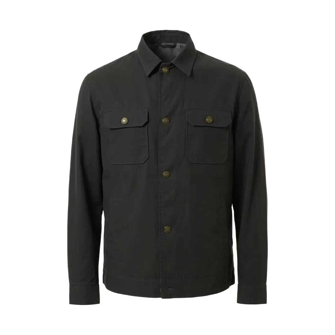 The "Nomad" Leather Trucker – Onyx Black Top-Grain