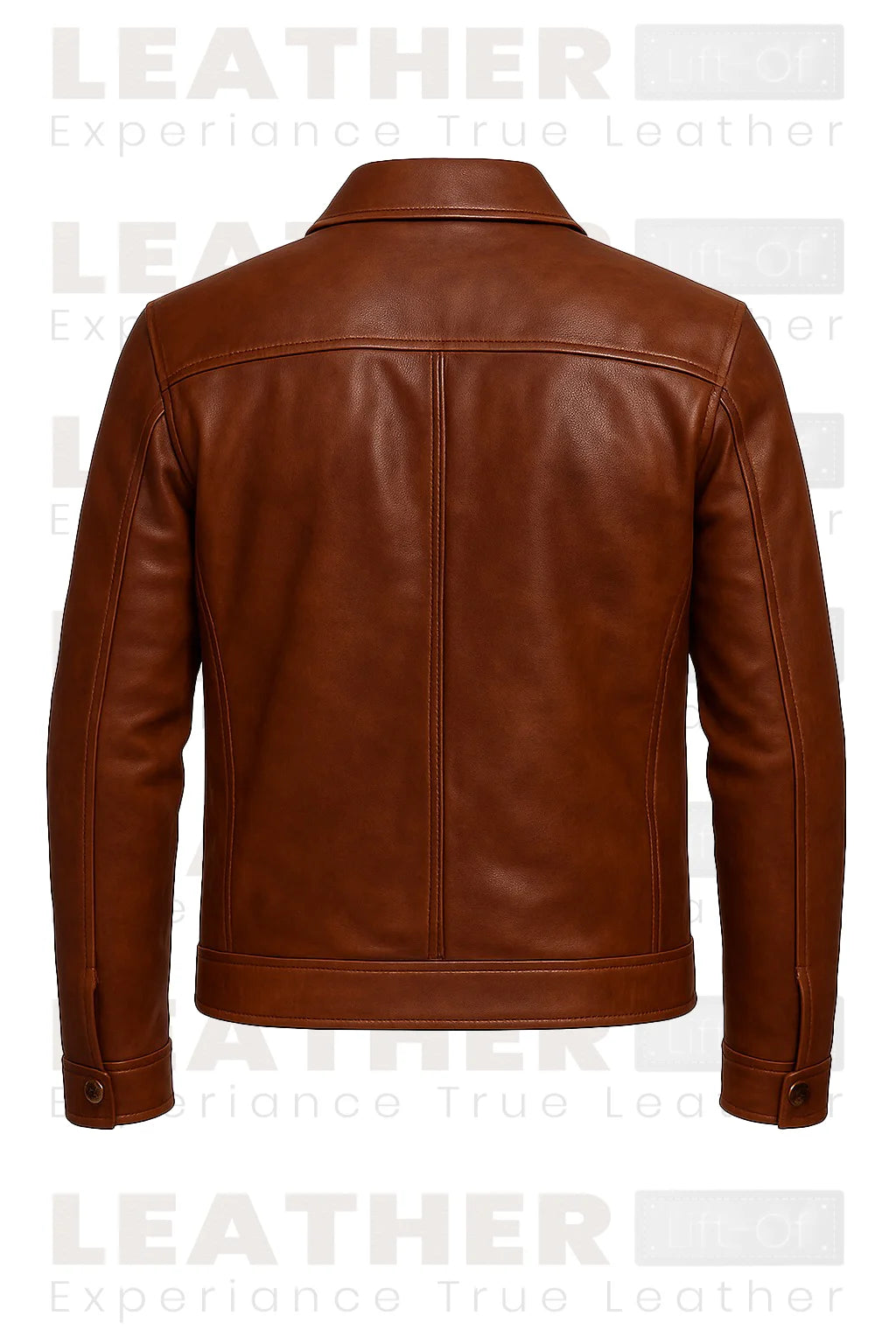 Veste zippée classique en similicuir marron pour homme – Vêtement d'extérieur décontracté de qualité supérieure