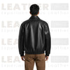 Men's Letter Graphic Faux Leather Street Style Bomber Jacket – Zip Up Motorcycle Outerwear