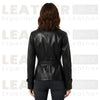Women’s Black Leather Moto Jacket – Mergo Style