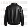 Men's Letter Graphic Faux Leather Street Style Bomber Jacket – Zip Up Motorcycle Outerwear