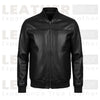 DE-MARCA Black Genuine Lambskin Bomber Jacket for Men