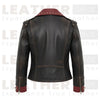 Women’s Battle-Red Vintage Biker Jacket – Dual Tone Leather Moto