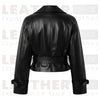 Women’s Black Leather Moto Jacket – Mergo Style