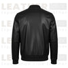 DE-MARCA Black Genuine Lambskin Bomber Jacket for Men