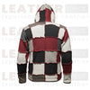 Patchwork Knit Hooded Jacket – Multi-Color Winter Zip-Up