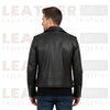Black Premium Moto Biker Leather Jacket with Side Lace Detailing