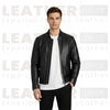 DE-MARCA Black Genuine Lambskin Bomber Jacket for Men