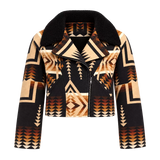 Women’s Beth Dutton Western Aztec shearling collar Jacket