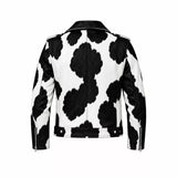Women's Cowhide Leather Biker Jacket | Real Hair On Western Motorcycle Outerwear