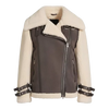 Women’s Coffee & Natural Shearling Leather Jacket – RHOSLYN