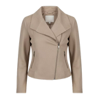 Women’s Suede Moto Jacket – Cropped Zip-Up Coat