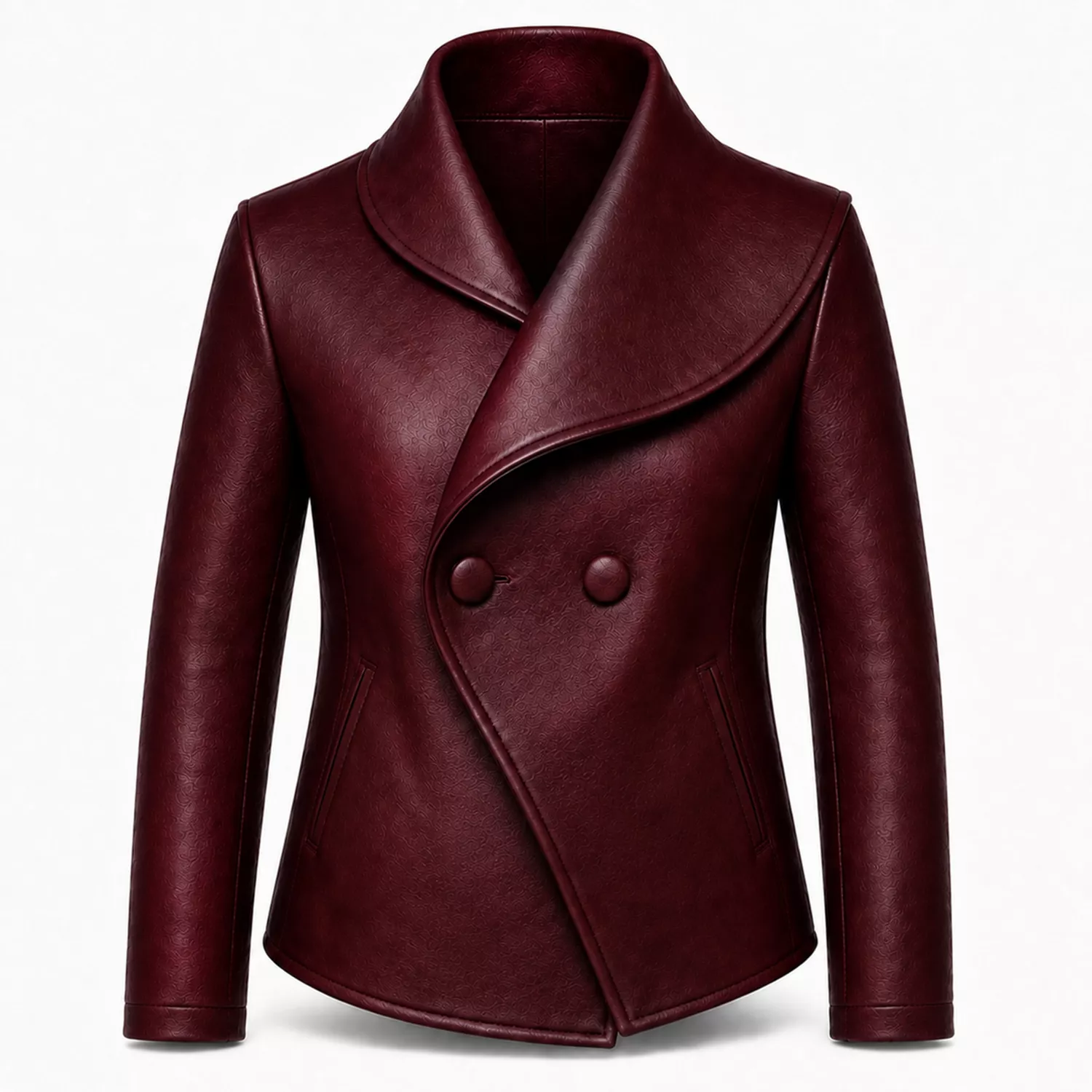Men’s Brown Wrap Style Leather Jacket | Asymmetric Double-Breasted Jacket
