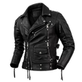 Handmade Cowhide Leather Biker Jacket: Vintage Cafe Racer Bomber