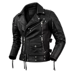 Handmade Cowhide Leather Biker Jacket: Vintage Cafe Racer Bomber
