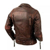 Handmade Cowhide Leather Biker Jacket: Vintage Cafe Racer Bomber