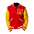 Red and Yellow Varsity Jacket Men Letterman College Style