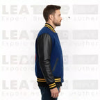 X-Men Superhero Inspired Men’s Varsity Jacket – Blue & Black Letterman Style Bomber Coat