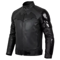 Men’s Black Leather Superhero Style Jacket – Matte Finish Biker Jacket