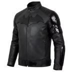 Men’s Black Leather Superhero Style Jacket – Matte Finish Biker Jacket