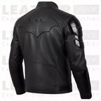Men’s Black Leather Superhero Style Jacket – Matte Finish Biker Jacket
