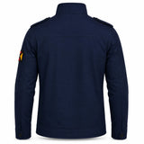Navy Blue Hero Inspired Tactical Jacket | Premium Leather Style Comic Inspired Outerwear