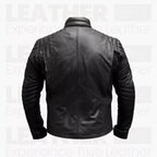 Black Superhero Leather Jacket for Men - Motorcycle Biker Jacket
