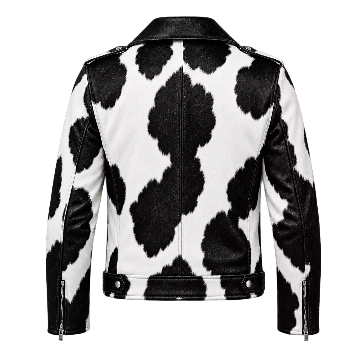 Men’s Cowhide Leather Biker Jacket | Real Hair On Western Motorcycle Outerwear