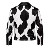 Men’s Cowhide Leather Biker Jacket | Real Hair On Western Motorcycle Outerwear