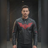 Batman Beyond Inspired Black Red Leather Jacket for Men | Superhero Motorcycle Biker Jacket -