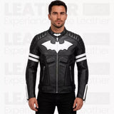 Batman Inspired Black Biker Coat for Men, Motorcycle Outerwear, Superhero Cosplay Costume | Comic Fans